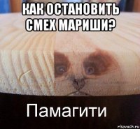 как остановить смех мариши? 