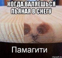 когда валяешься пьяная в снегу 