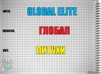 Global elite глобал питухи