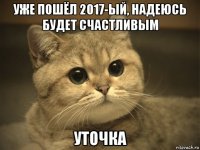 уже пошёл 2017-ый, надеюсь будет счастливым уточка