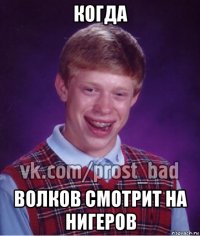 когда волков смотрит на нигеров