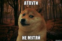 атпути не мутяй