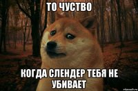 то чуство когда слендер тебя не убивает