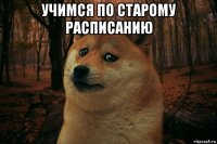 учимся по старому расписанию 