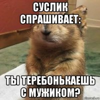 суслик спрашивает: ты теребонькаешь с мужиком?