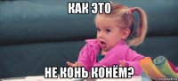 как это не конь конём?