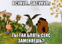 всунул.. засунул.. ты так блять секс заменяешь?