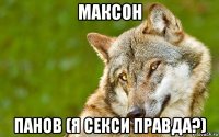 максон панов (я секси правда?)