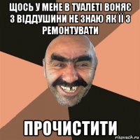 щось у мене в туалеті воняє з віддушини не знаю як її з ремонтувати прочистити