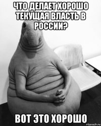 что делает хорошо текущая власть в россии? вот это хорошо