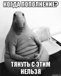 когда пополнение? тянуть с этим нельзя