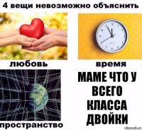 Маме что у всего класса двойки