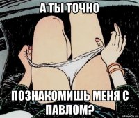 а ты точно познакомишь меня с павлом?