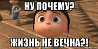 ну почему? жизнь не вечна?!