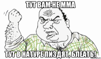 тут вам не мма тут в натуре пиздят, блеать!