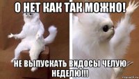 о нет как так можно! не выпускать видосы челую неделю!!!