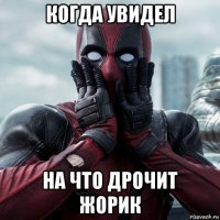 когда увидел на что дрочит жорик