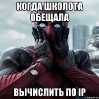 когда школота обещала вычислить по ip