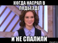 когда насрал в подьезде и не спалили