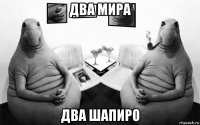 два мира два шапиро