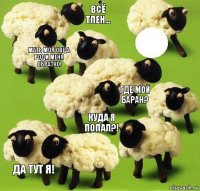 Куда я попал?! Где мой баран? Всё тлен... Да тут я! Мать моя овца. Роди меня обратно! 