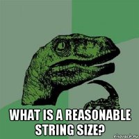  what is a reasonable string size?