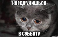 когда учишься в субботу