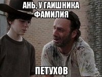 ань, у гаишника фамилия петухов