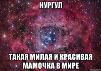 нургул такая милая и красивая мамочка в мире