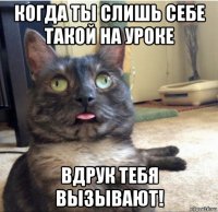 когда ты слишь себе такой на уроке вдрук тебя вызывают!