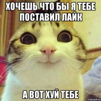 хочешь что бы я тебе поставил лайк а вот хуй тебе