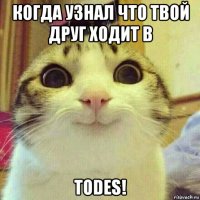 когда узнал что твой друг ходит в todes!