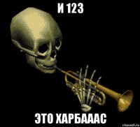 и 123 это харбааас