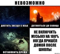 не включить музыку на 100% когда пришёл домой после школы