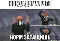 когда думал что норм затащишь