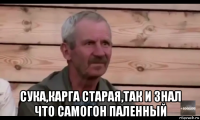  сука,карга старая,так и знал что самогон паленный