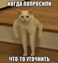 когда попросили что-то уточнить