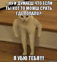 ... ну и думаеш что если ты кот то можш срать где попало? я убю тебя!!!