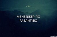 МЕНЕДЖЕР ПО РАЗЛИТИЮ