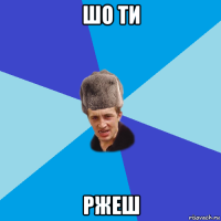 шо ти ржеш