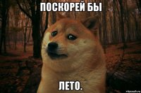 поскорей бы лето.