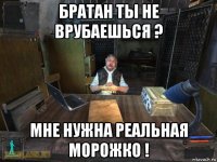 братан ты не врубаешься ? мне нужна реальная морожко !