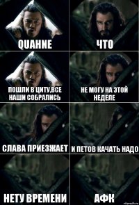 Quahne что пошли в циту,все наши собрались не могу на этой неделе слава приезжает и петов качать надо нету времени афк