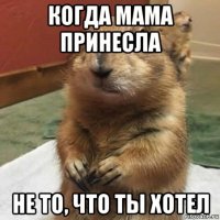 когда мама принесла не то, что ты хотел