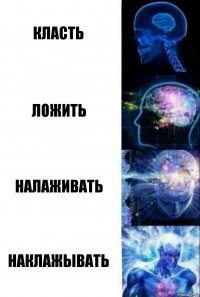 Класть Ложить Налаживать Наклажывать