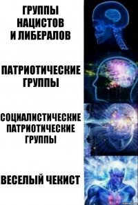 Группы нацистов
и либералов Патриотические
группы Социалистические
патриотические группы Веселый Чекист