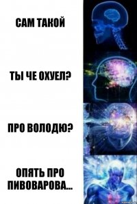 Сам такой Ты че охуел? Про володю? Опять про Пивоварова...