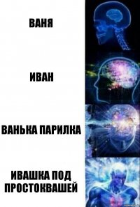 Ваня Иван ванька парилка ивашка под простоквашей