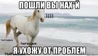 пошли вы нах*й я ухожу от проблем