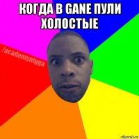 когда в gane пули холостые 